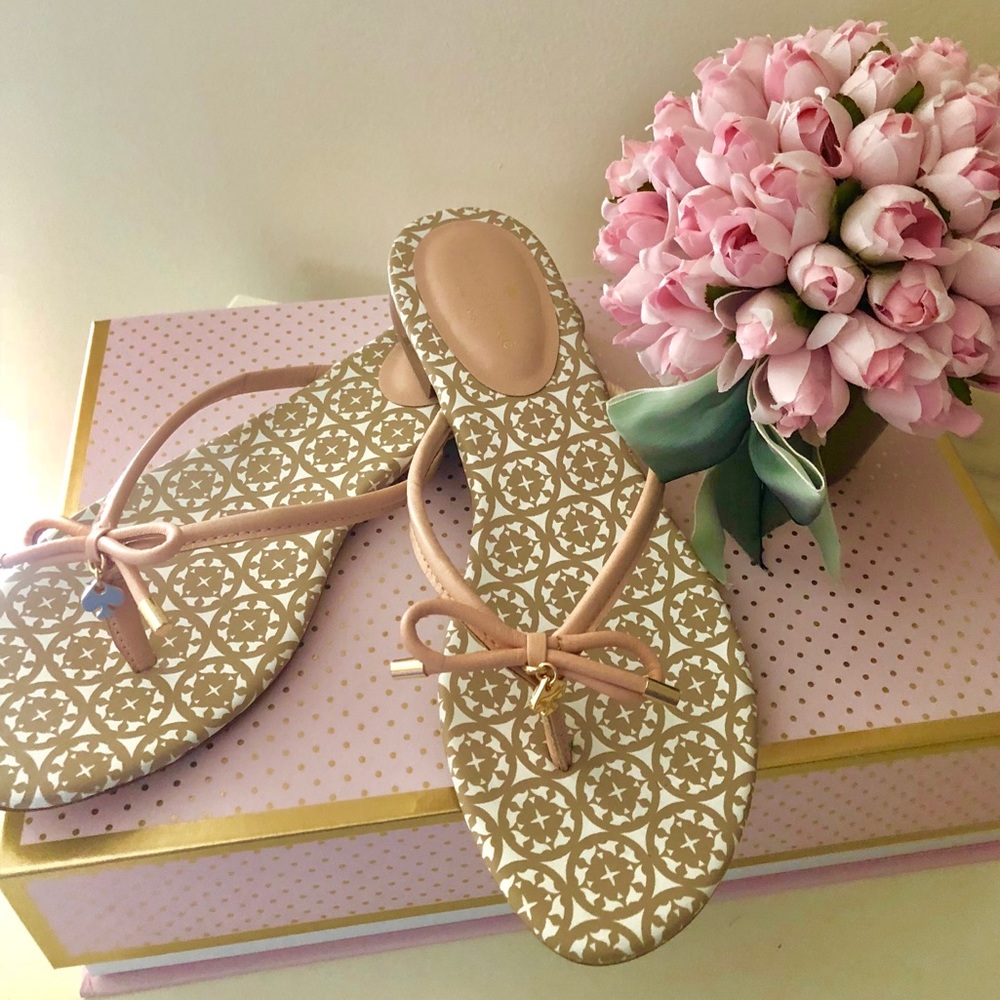 ๐NWOT Kate Spade Mistic PaleNappa Leather Sandals - Picture 1 of 8